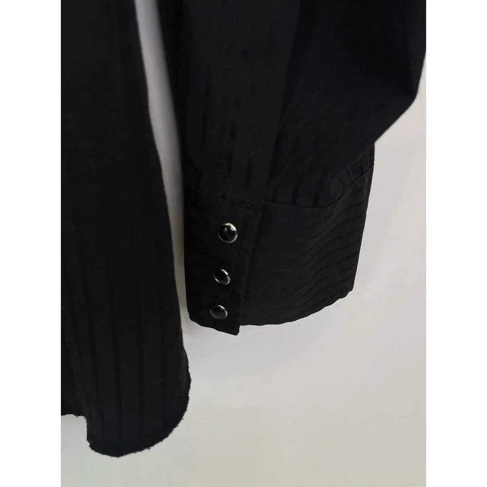 Wrangler mens black pealsnap button up‎ sz xl black